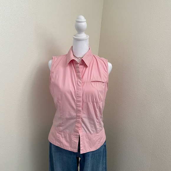 Vintage Express Sleeveless Button Down Top - Picture 3 of 8